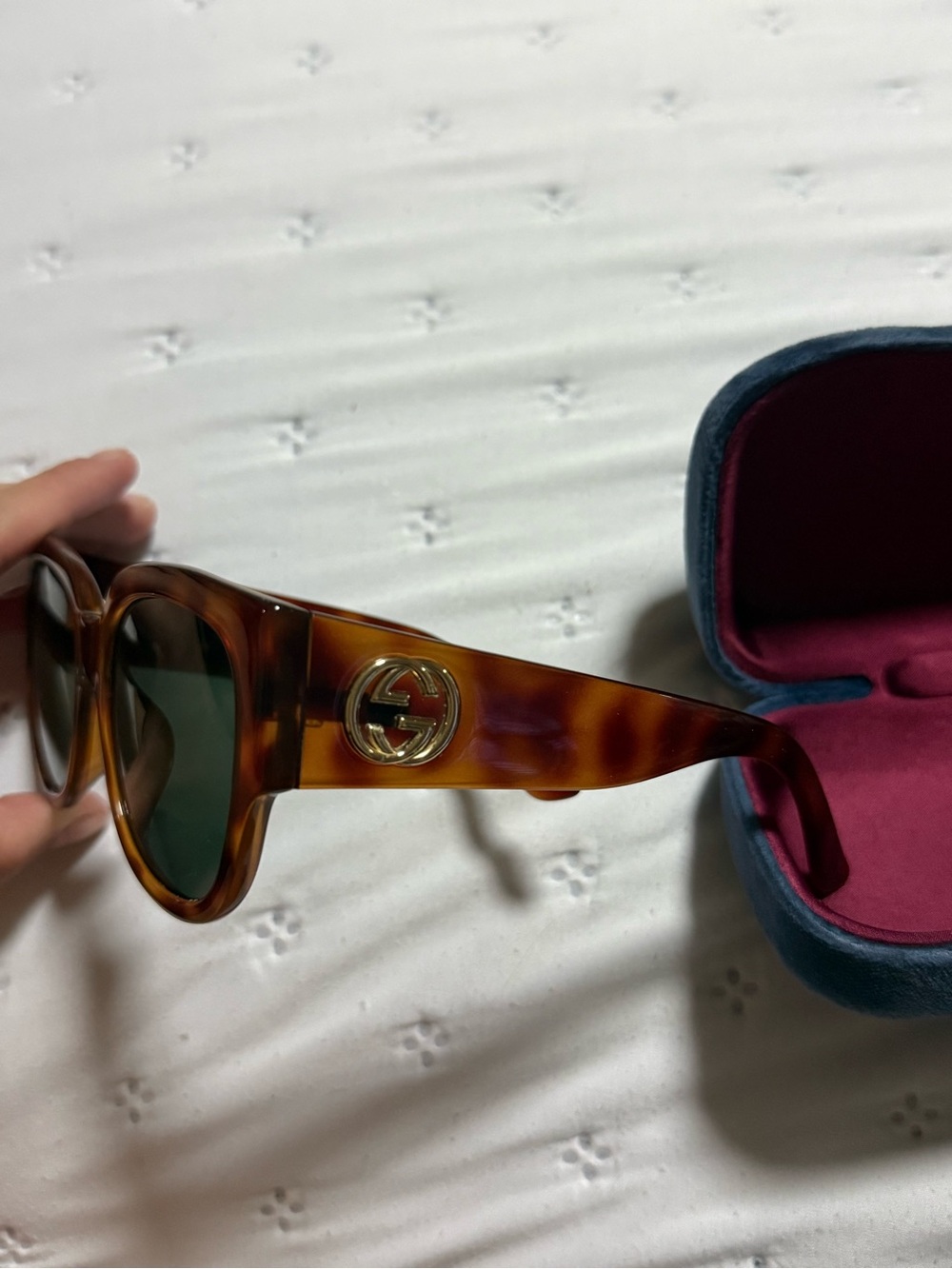 Gucci Women's Dark Brown Gradient Oversized Square Sunglasses - Picture 5 of 5